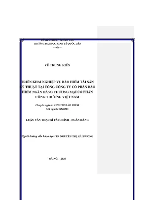 Triển Khai Nghiệp Vụ Bảo Hiểm Tài Sản Tại Tổng Công Ty 