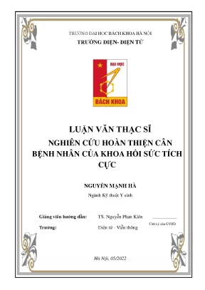 Nghiên Cứu Thiết Kế Cân Bệnh Nhân Tại Giường Tại Khoa