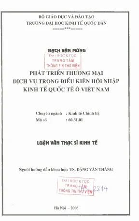 Phát Triển Thương Mại Dịch Vụ Trong Điều Kiện Hội Nhập