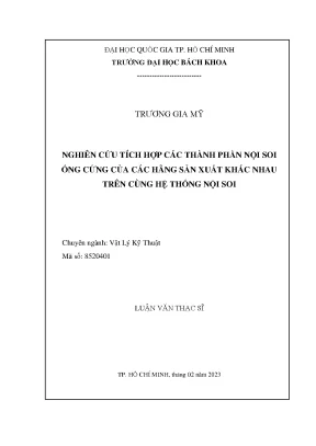 Nghiên Cứu Tích Hợp Các Thành Phần Nội Soi Ống Cứng Từ