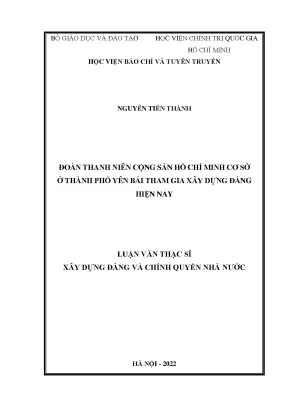 Vai Trò Của Đoàn Thanh Niên Cộng Sản Hồ Chí Minh Trong