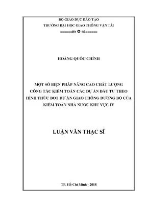 Nâng Cao Chất Lượng Kiểm Toán Dự Án BOT Giao Thông Đường Bộ