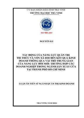 Tác Động Của Năng Lực Quản Trị Tri Thức Và Vốn Xã Hội