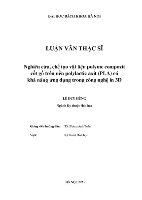 Nghiên cứu và chế tạo vật liệu polyme compozit cốt gỗ từ