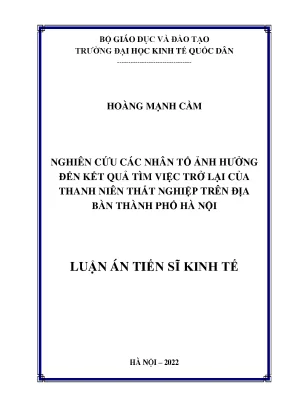 Nghiên Cứu Các Nhân Tố Ảnh Hưởng Đến Kết Quả Tìm Việc 
