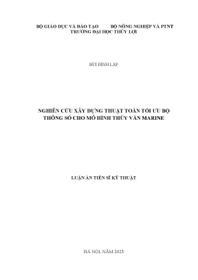 Nghiên Cứu Thuật Toán Tối Ưu Cho Mô Hình Thủy Văn Marine