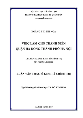 Giải Pháp Việc Làm Cho Thanh Niên Quận Hà Đông