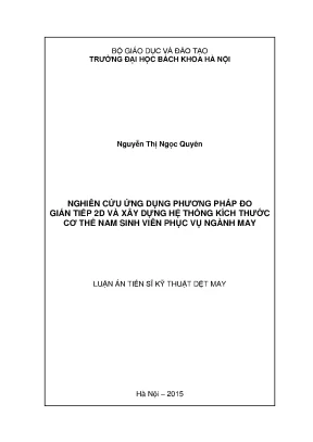 Nghiên Cứu Ứng Dụng Phương Pháp Đo Gián Tiếp 2D Tại