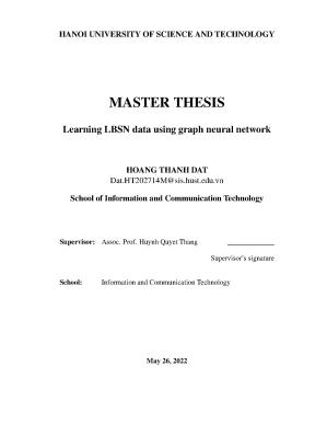 Nghiên cứu và ứng dụng mạng nơ-ron đồ thị trong học tập LBSN