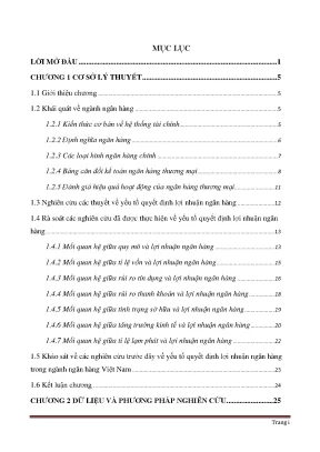 Yếu Tố Quyết Định Lợi Nhuận Ngân Hàng Tại Việt Nam: