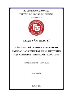 Nâng Cao Chất Lượng Chuyển Đổi Số Tại Ngân Hàng BIDV