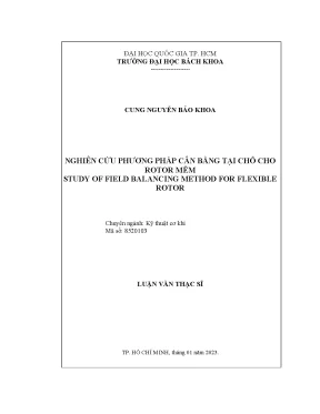 Nghiên Cứu Phương Pháp Cân Bằng Rotor Mềm Hiệu Quả