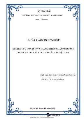 Tác động của Covid-19 đến giá cổ phiếu doanh nghiệp bán