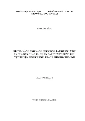 Nâng Cao Năng Lực Quản Lý Dự Án Đầu Tư Xây Dựng Tại