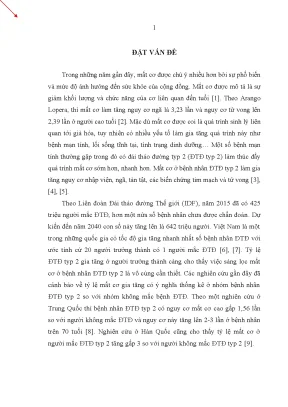 Nghiên cứu tình trạng mất cơ ở bệnh nhân đái tháo đường