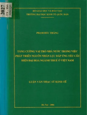 Vai trò của Nhà nước trong phát triển nguồn nhân lực