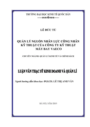 Quản Lý Nguồn Nhân Lực Công Nhân Kỹ Thuật Tại Công Ty VAECO
