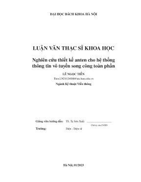 Nghiên cứu thiết kế anten cho hệ thống thông tin vô