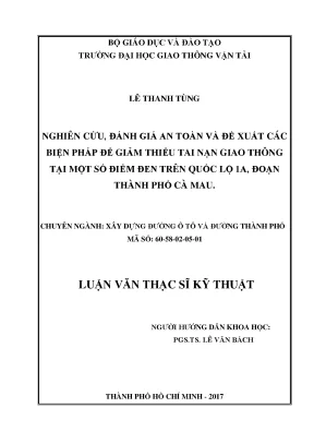 Nghiên Cứu Giải Pháp Giảm Thiểu Tai Nạn Giao Thông Trên