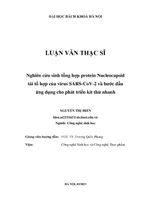 Nghiên cứu tổng hợp protein Nucleocapsid SARS-CoV-2 và
