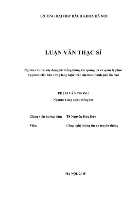 Hệ Thống Thông Tin Quảng Bá và Quản Lý Làng Nghề Bền