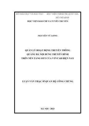 Quản Lý Hoạt Động Truyền Thông Quảng Bá Nội Dung Truyền 