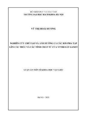 Nghiên Cứu Chế Tạo và Ảnh Hưởng Của Các Ion Pha Tạp Lên