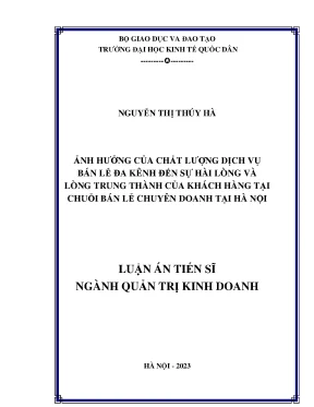 Ảnh Hưởng Của Chất Lượng Dịch Vụ Bán Lẻ Đa Kênh Đến Sự