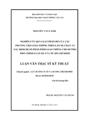 Nghiên Cứu Quy Luật Phân Bố Phương Tiện Giao Thông Tại