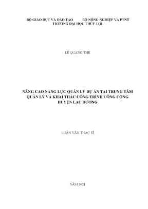 Nâng Cao Năng Lực Quản Lý Dự Án Tại Trung Tâm Quản Lý