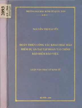 Hoàn thiện công tác khai thác bảo hiểm dự án tại Tập