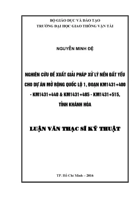 Giải Pháp Xử Lý Đất Yếu Trong Xây Dựng Nền Đường Quốc Lộ