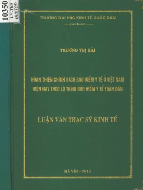 Hoàn thiện chính sách bảo hiểm y tế tại Việt Nam: Thực