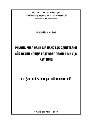 Đánh Giá Năng Lực Cạnh Tranh Doanh Nghiệp Xây Dựng