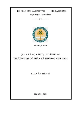 Quản Lý Nợ Xấu Tại Ngân Hàng Thương Mại Cổ Phần Kỹ