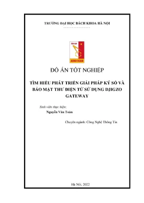 Tìm hiểu phát triển giải pháp ký số và bảo mật thư điện tử sử dụng djigzo gateway