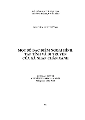 Nghiên Cứu Đặc Điểm Ngoại Hình và Di Truyền của Gà Nhạn