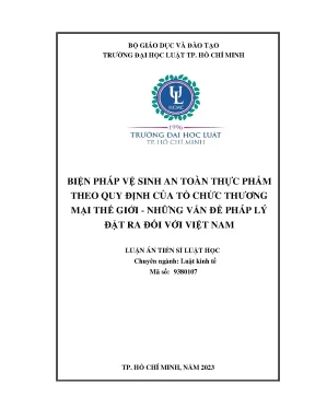 Biện Pháp Vệ Sinh An Toàn Thực Phẩm Theo Quy Định WTO