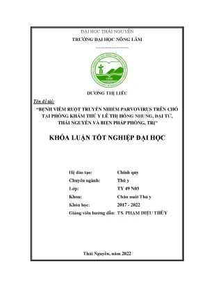 Bệnh Viêm Ruột Truyền Nhiễm Parvovirus Trên Chó: Nguyên