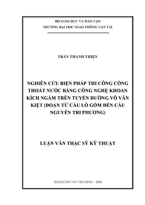 Nghiên Cứu Biện Pháp Thi Công Cống Thoát Nước Bằng Công 