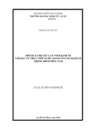 Mối Quan Hệ Giữa An Ninh Kinh Tế và Đầu Tư Trực Tiếp