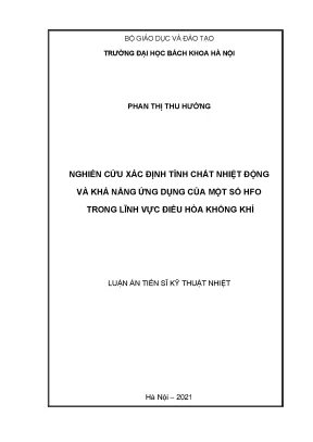 Nghiên Cứu Tính Chất Nhiệt Động Của HFO Trong Điều Hòa