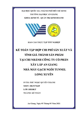 Báo Cáo Thực Tập Tốt Nghiệp Kế Toán Tại Nhà Máy Gạch