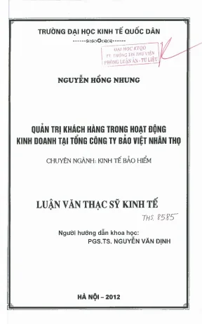 Quản Trị Khách Hàng Trong Hoạt Động Kinh Doanh Tại Tổng 