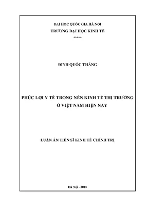 Phúc Lợi Y Tế Trong Nền Kinh Tế Thị Trường Việt Nam: