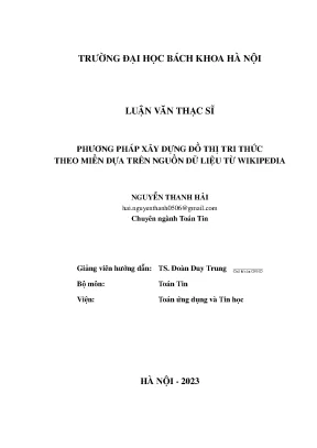 Phương Pháp Xây Dựng Đồ Thị Tri Thức Từ Wikipedia