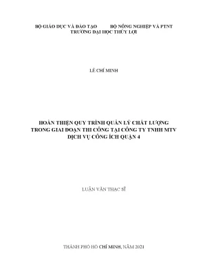 Hoàn thiện quy trình quản lý chất lượng thi công tại