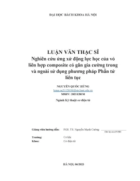 Nghiên cứu động lực học vỏ composite có gân gia cường