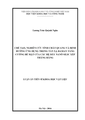 Nghiên Cứu và Chế Tạo Dây Nanô Silic: Tính Chất Quang và 