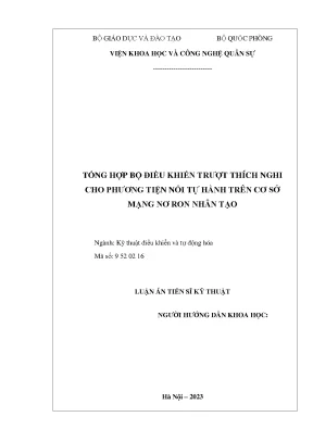 Bộ Điều Khiển Trượt Thích Nghi Cho Phương Tiện Nổi Tự